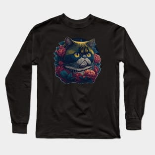 Cat Breed - Exotic Shorthair Cat Long Sleeve T-Shirt